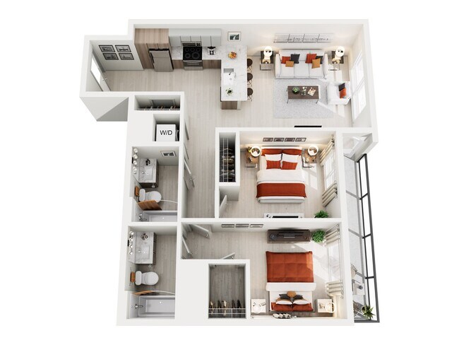 2x2 B 329 floor plan